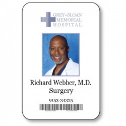 Richard Webber name badge HALLOWEEN COSTUME Greys Anatomy Accessory